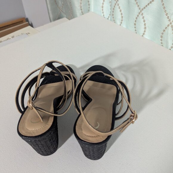 Black and tan wedge shoe - 8 - Picture 6 of 9